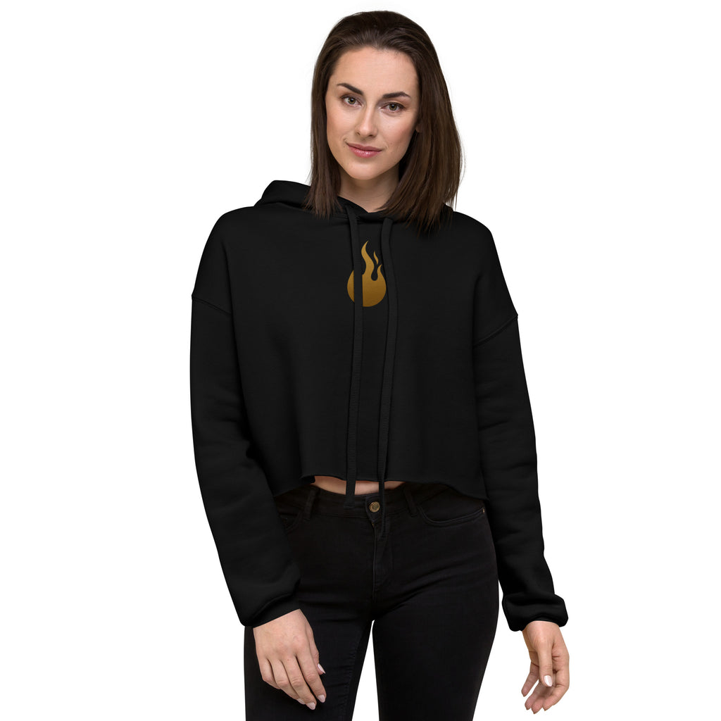 On Fire for Jesus - Crop Hoodie - Christian Apparel by BASR Clothing