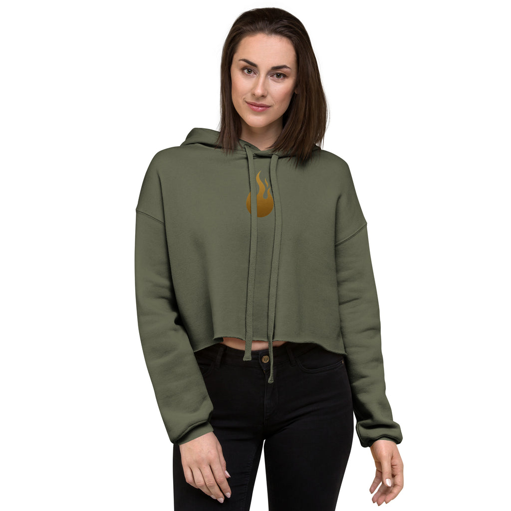 On Fire for Jesus - Crop Hoodie - Christian Apparel by BASR Clothing