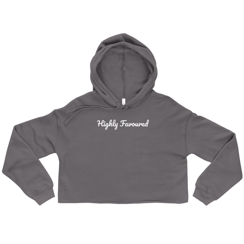 Highly Favoured - Crop Hoodie - Christian Apparel by BASR Clothing