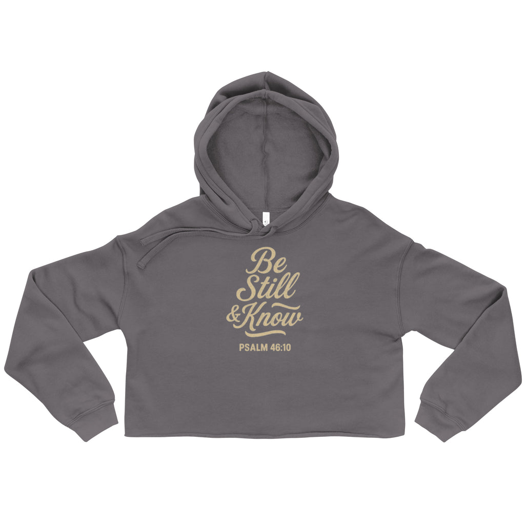 Be Still & Know - Crop Hoodie - Christian Apparel by BASR Clothing