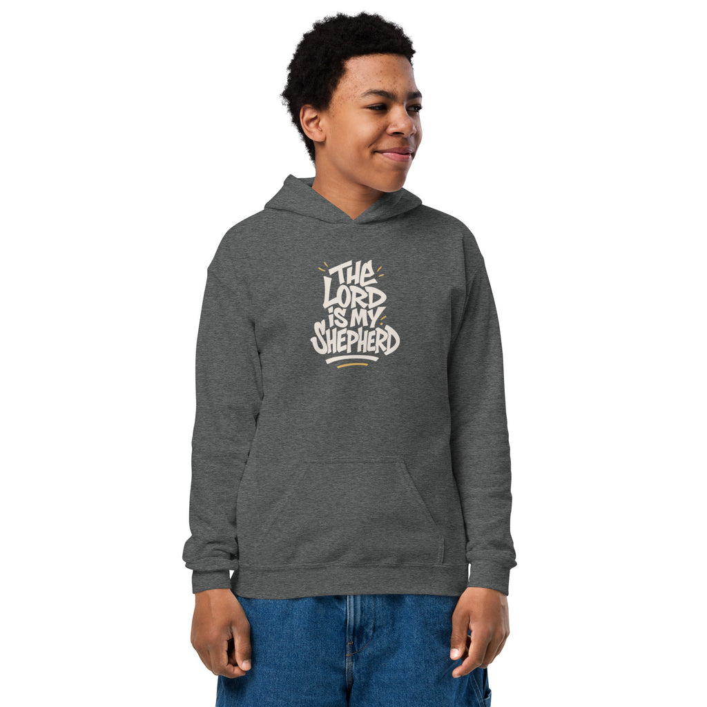 The Lord is my Shepherd - Youth heavy blend hoodie - Christian Apparel by BASR Clothing