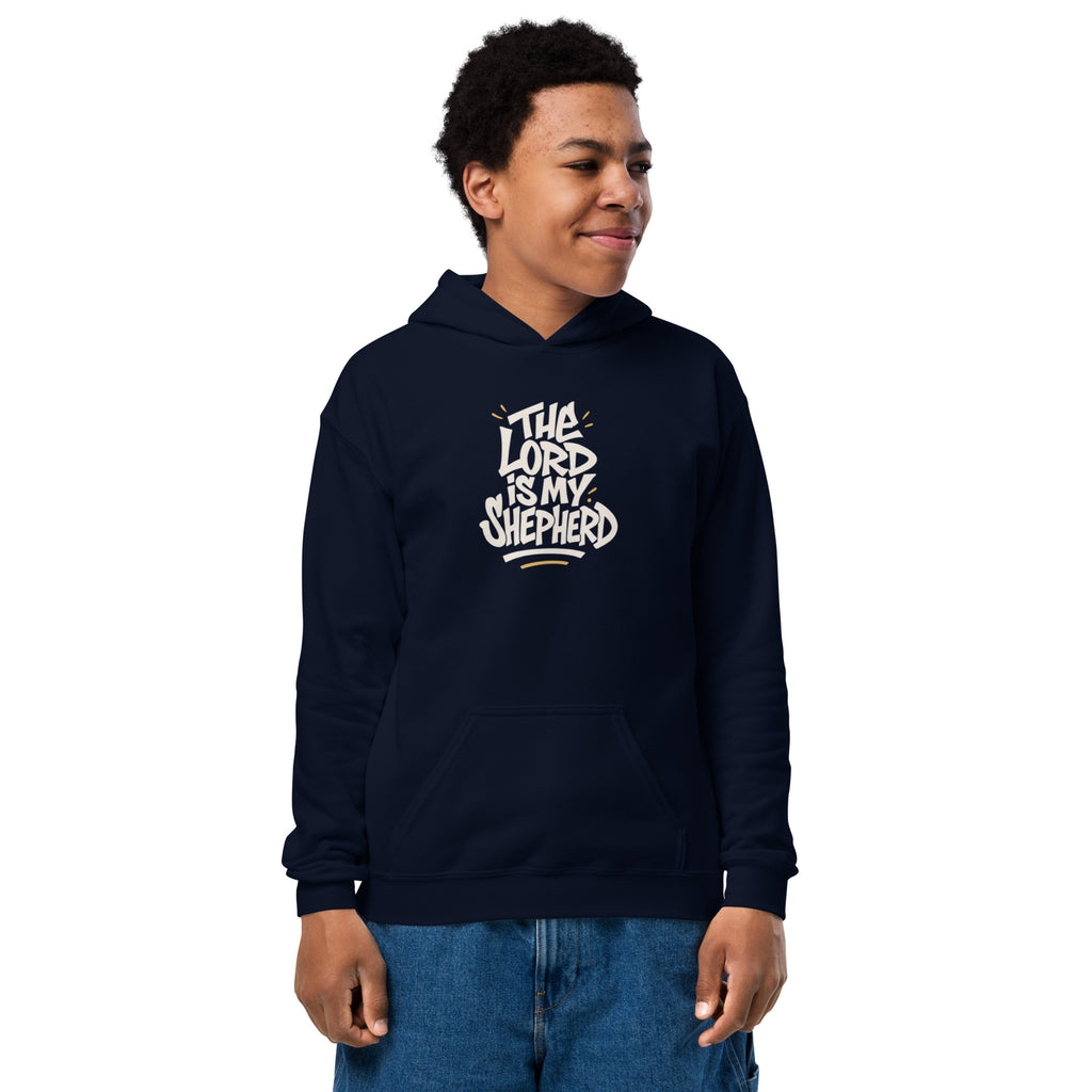 The Lord is my Shepherd - Youth heavy blend hoodie - Christian Apparel by BASR Clothing