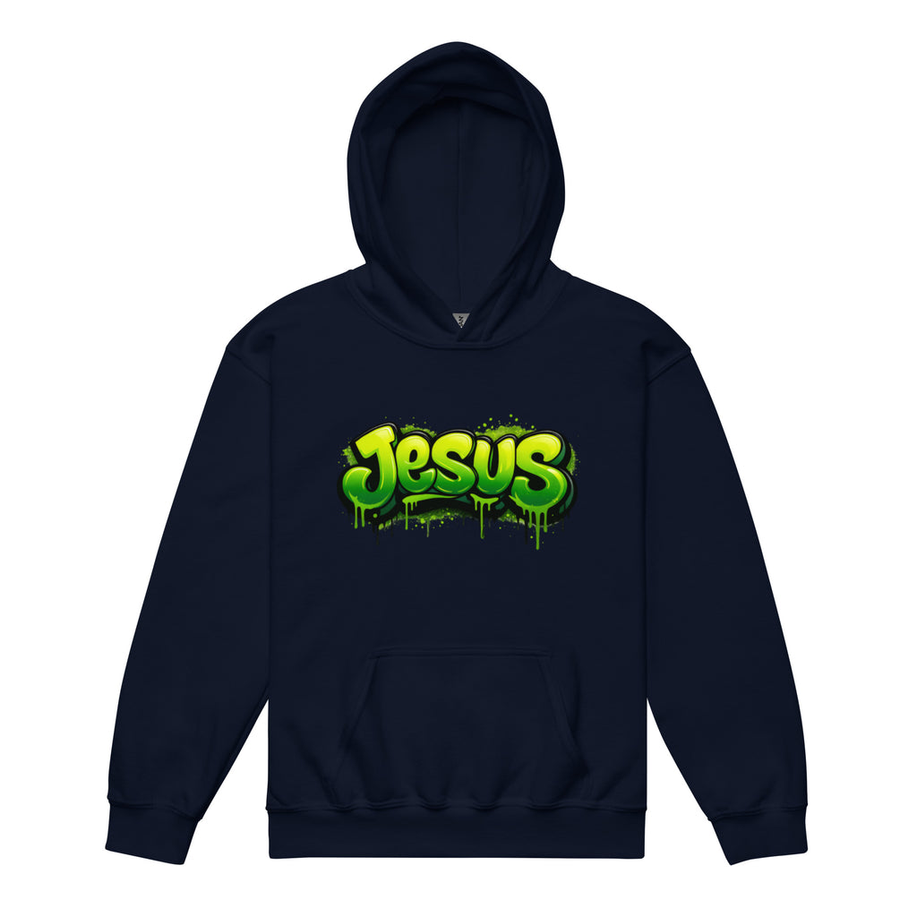 Jesus - Youth heavy blend hoodie - Christian Apparel by BASR Clothing