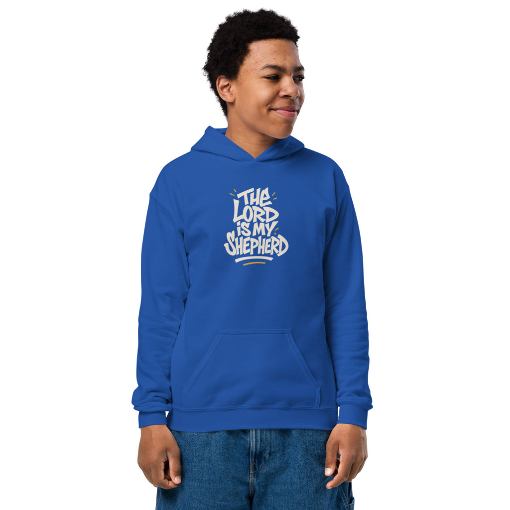 The Lord is my Shepherd - Youth heavy blend hoodie - Christian Apparel by BASR Clothing
