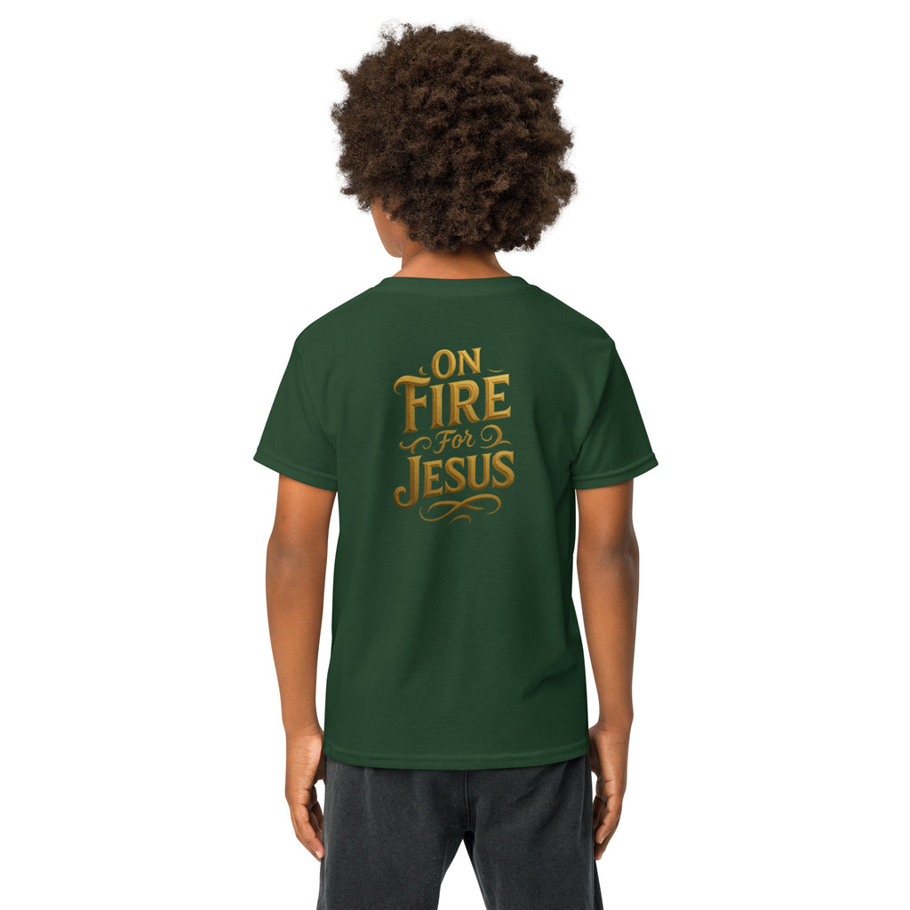 On Fire for Jesus - Youth t-shirt - Christian Apparel by BASR Clothing