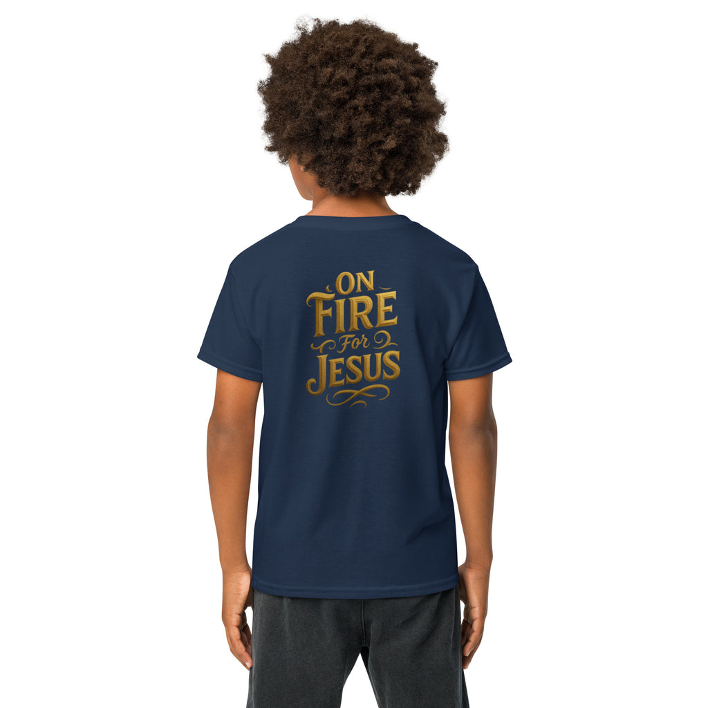 On Fire for Jesus - Youth t-shirt - Christian Apparel by BASR Clothing